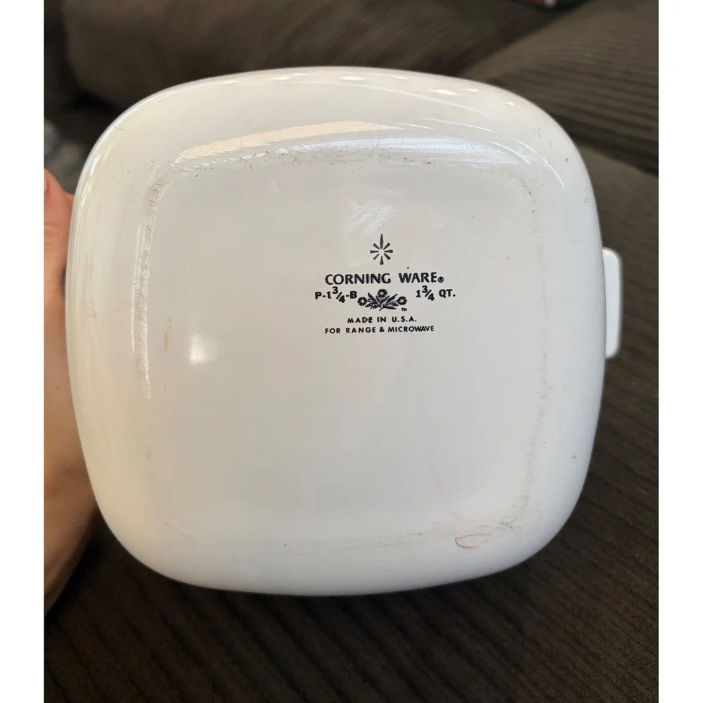 Vintage Corning Ware Blue Cornflower 1.75 Qt Casserole Dish P-1 3/4-B Made inUSA